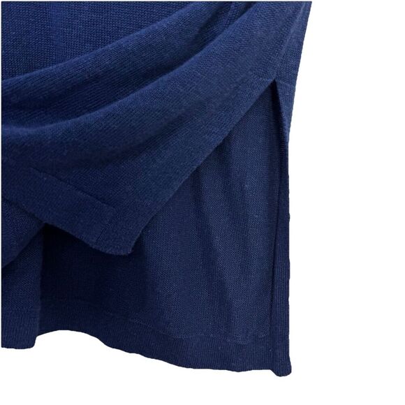 J Jill Linen Rayon Tunic Sweater Top Size XL Petite Blue Slits Lagenlook Boho - Picture 4 of 8